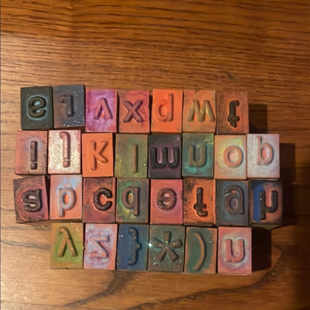Used Wooden Alphabet Set - Rubber Stamps - Picture 2 of 2